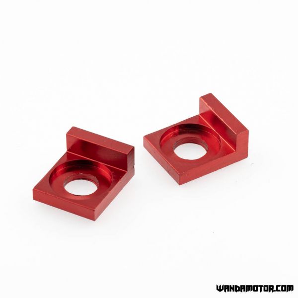 Chain tensioner L-corner pair red  15 mm-1